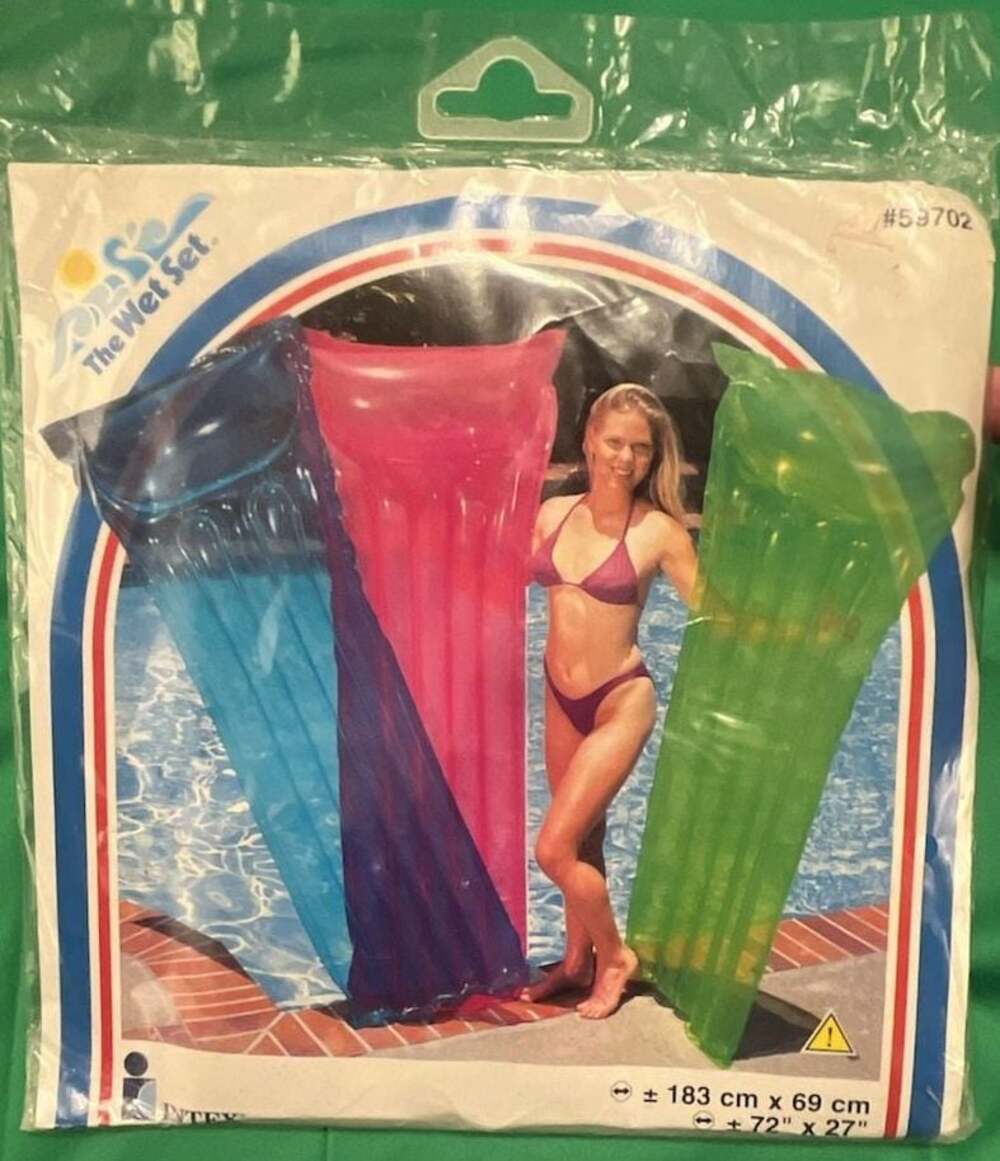 Vintage 1999 Intex The Wet Set Inflatable Pool Air Mat Float #59702 (72" x 27")